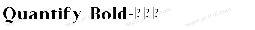 Quantify Bold字体转换